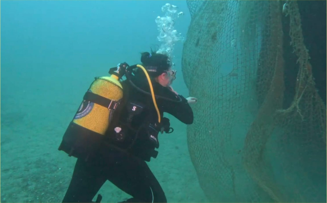 Denizlerde Hayalet Ağ Tehlikesi Temizleniyor