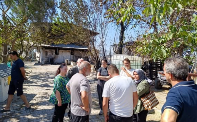 MHP Aliağa İlçe Teşkilatından Bozköy’e Geçmiş Olsun Ziyareti