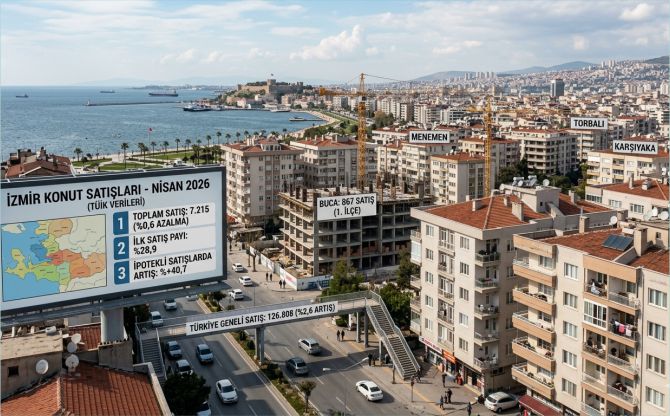 İzmir'de konut satışları %0,6 oranında azaldı